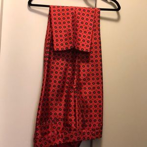 Silk red pants
